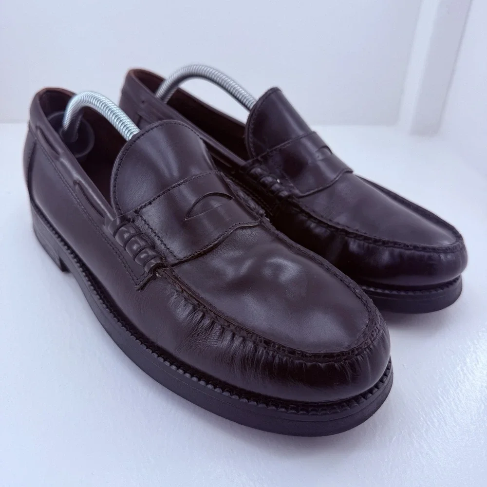 G.H. Bass Weejuns Mens 10D Burgundy Oxblood Leather Penny Loafers Moc Toe